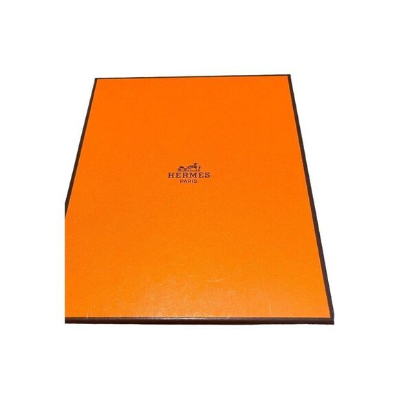 Authentic HERMES Paris Orange Empty Box 7”x8”x4” With Insert Removable Gift Set - Picture 3 of 8